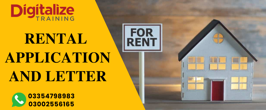 Rental application and letter