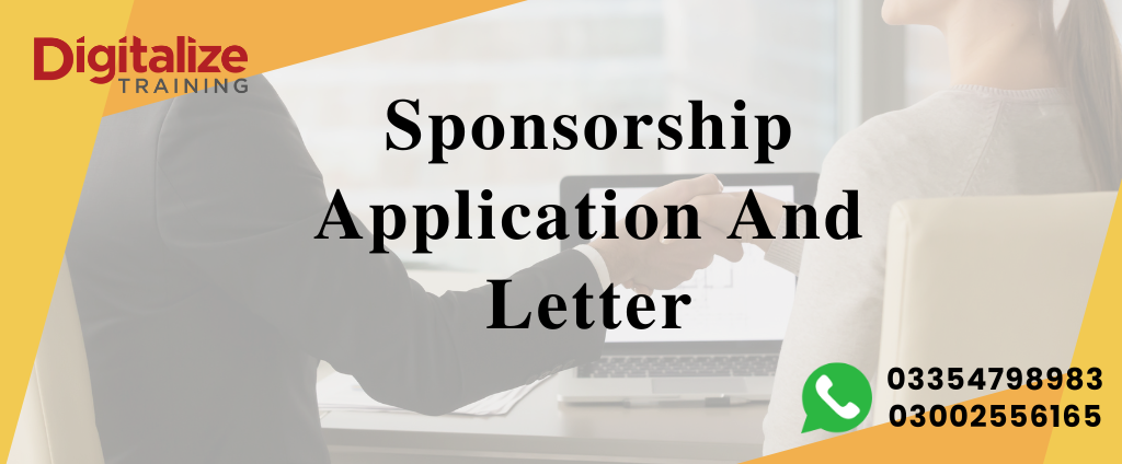 Sponsorship application and letter