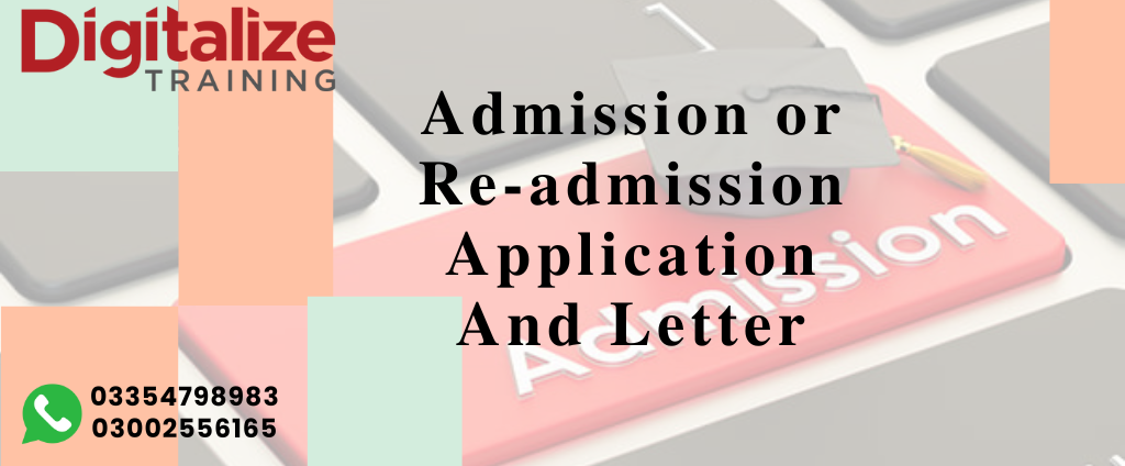 Admission application and letter