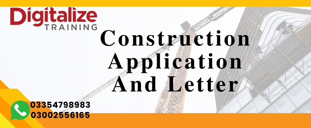 Construction application and letter
